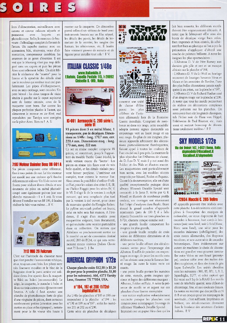 Replic 167 - Mirage IV, A-380, CH-54 Skycrane, P-40 B